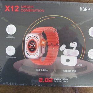 MEN'S X12 UNIQUE COMBINATION WATCH ULTRA & AIRPODS PRO NIP